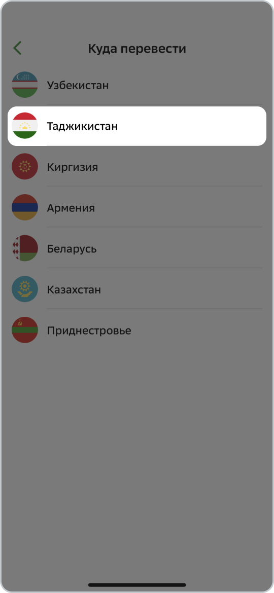 Как сделать перевод со Сбербанк Онлайн в Таджикистан?